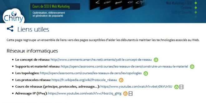 Chiny: apprendre à développer sur le Web Chiny: apprendre à développer sur le Web