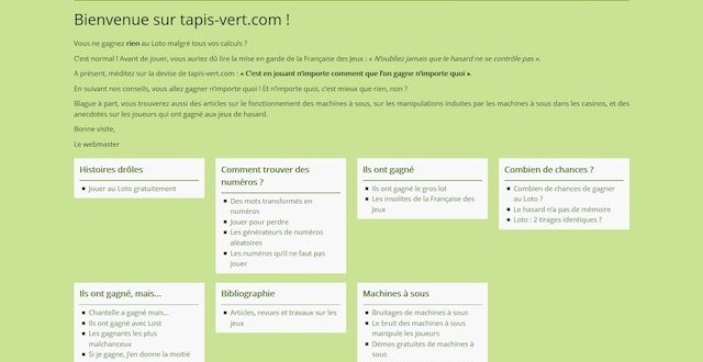 Les histoires du tapis vert Les histoires du tapis vert
