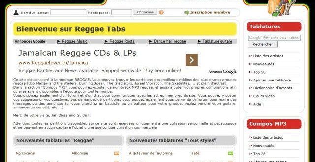 Reggae Tabs – Partitions et musique reggae Reggae Tabs – Partitions et musique reggae