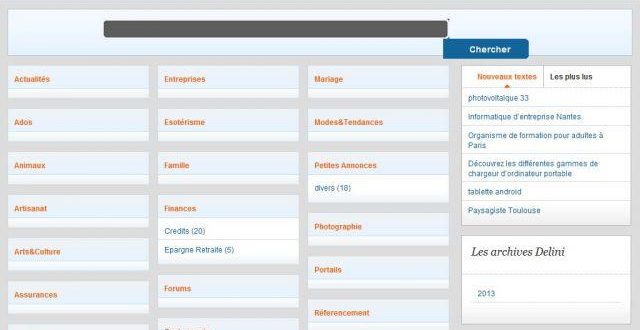 Référencer un site internet sur Delini Référencer un site internet sur Delini