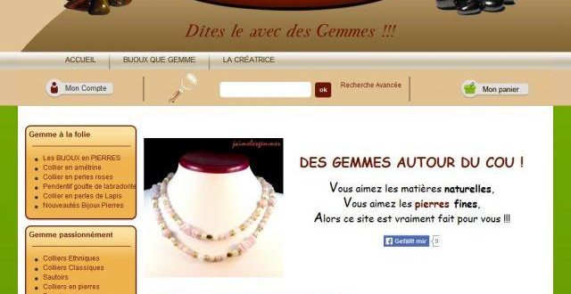 Bijoux, pierres semi-précieuses et minéraux « J’aime les Gemmes » Bijoux, pierres semi-précieuses et minéraux « J’aime les Gemmes »